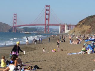 Bilder Baker Beach FKK Strand San Francisco Kalifornien USA