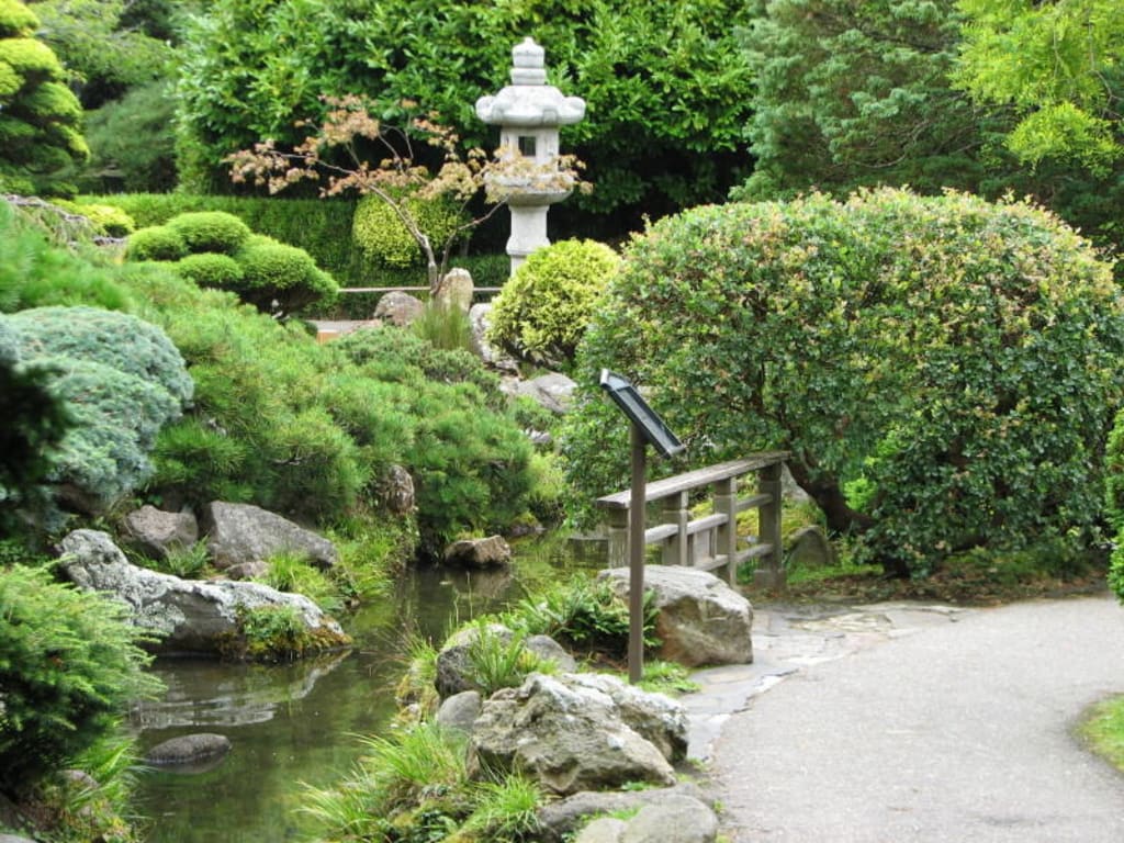 Bild Laterne Zu Japanese Tea Garden In San Francisco