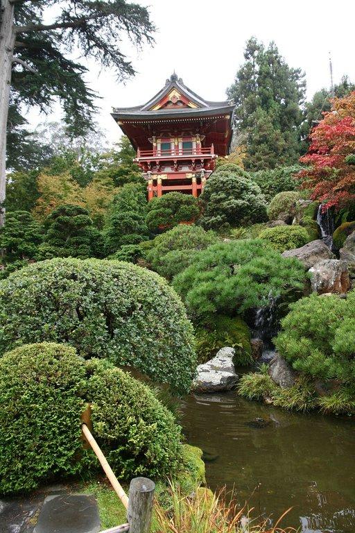 Bild Viele Pagoden Zu Japanese Tea Garden In San Francisco