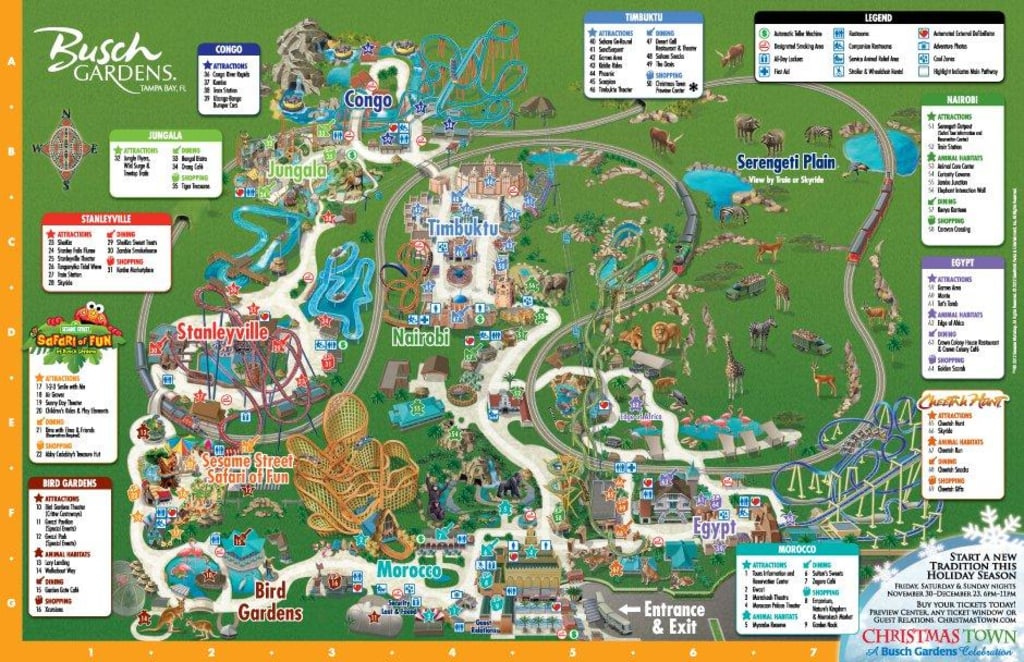 Bild Map Zu Busch Gardens In Tampa